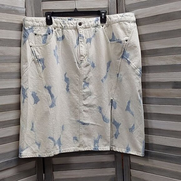 Women's High-Rise Midi Denim Skirt | Future Collective | 18 - Picture 1 of 13
